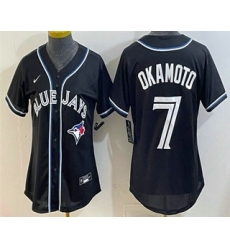 Women's Toronto Blue Jays #7 Kazuma Okamoto 2026 Black Fashion Cool Base Jersey