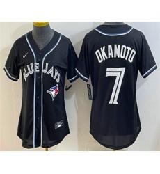 Youth Toronto Blue Jays #7 Kazuma Okamoto 2026 Black Fashion Cool Base Jersey