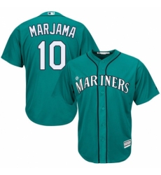 Men's Majestic Seattle Mariners #10 Mike Marjama Replica Teal Green Alternate Cool Base MLB Jersey