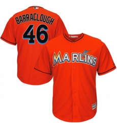 Youth Majestic Miami Marlins #46 Kyle Barraclough Replica Orange Alternate 1 Cool Base MLB Jersey
