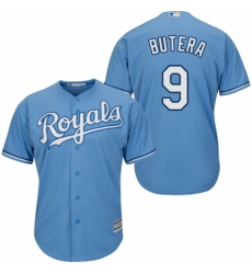 Youth Majestic Kansas City Royals #9 Drew Butera Replica Light Blue Alternate 1 Cool Base MLB Jersey