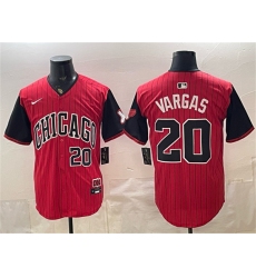 Men's Chicago White Sox #20 Miguel Vargas Red Black 2025 City Connect Limited Stitched Baseball Jersey