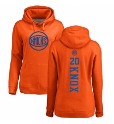 NBA Women's Nike New York Knicks #20 Kevin Knox Orange One Color Backer Pullover Hoodie