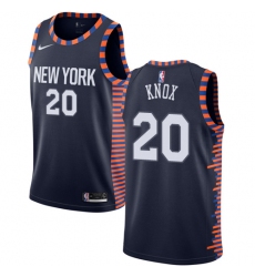 Youth Nike New York Knicks #20 Kevin Knox Swingman Navy Blue NBA Jersey - 2018 19 City Edition
