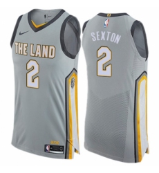 Men's Nike Cleveland Cavaliers #2 Collin Sexton Authentic Gray NBA Jersey - City Edition