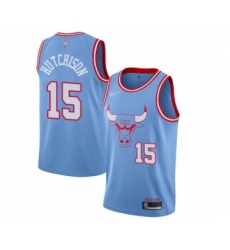 Youth Chicago Bulls #15 Chandler Hutchison Swingman Blue Basketball Jersey - 2019 20 City Edition