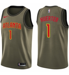 Men's Nike Atlanta Hawks #1 Kevin Huerter Swingman Green Salute to Service NBA Jersey