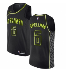 Youth Nike Atlanta Hawks #6 Omari Spellman Swingman Black NBA Jersey - City Edition