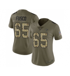 Women's Atlanta Falcons #65 Brandon Fusco Limited Olive Camo 2017 Salute to Service Football Jersey