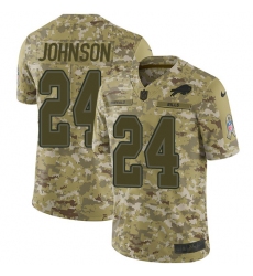 Men's Nike Buffalo Bills #24 Taron Johnson Limited Camo 2018 Salute to Service NFL Jersey