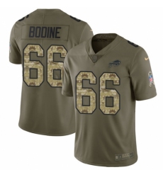 Men's Nike Buffalo Bills #66 Russell Bodine Limited Olive/Camo 2017 Salute to Service NFL Jersey