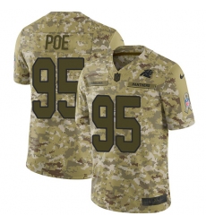 Men's Nike Carolina Panthers #95 Dontari Poe Limited Camo 2018 Salute to Service NFL Jersey