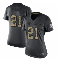 Women's Nike Carolina Panthers #21 Da'Norris Searcy Limited Black 2016 Salute to Service NFL Jersey