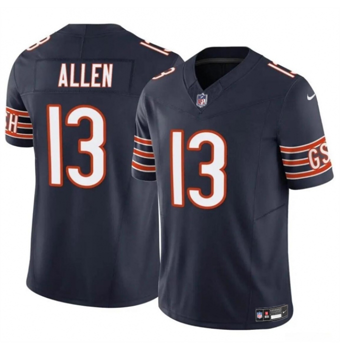 Men's Chicago Bears #13 Keenan Allen Navy 2023 F.U.S.E. Vapor Football Stitched Jersey