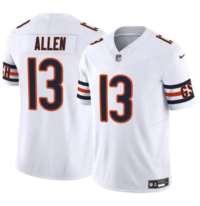 Men's Chicago Bears #13 Keenan Allen White 2023 F.U.S.E. Vapor Football Stitched Jersey