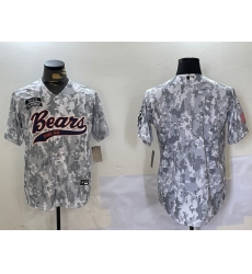 Men's Chicago Bears Blank Arctic Camo 2024 Salute to Service Stitched Baseball Jersey