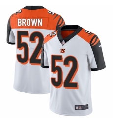 Men's Nike Cincinnati Bengals #52 Preston Brown White Vapor Untouchable Limited Player NFL Jersey