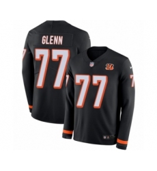 Youth Nike Cincinnati Bengals #77 Cordy Glenn Limited Black Therma Long Sleeve NFL Jersey