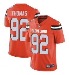 Men's Nike Cleveland Browns #92 Chad Thomas Orange Alternate Vapor Untouchable Limited Player NFL Jersey