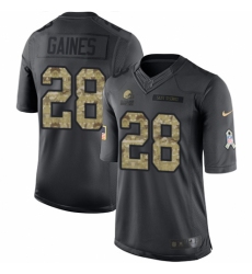 Youth Nike Cleveland Browns #28 E.J. Gaines Limited Black 2016 Salute to Service NFL Jersey
