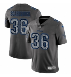 Men's Nike Dallas Cowboys #36 Bo Scarbrough Gray Static Vapor Untouchable Limited NFL Jersey