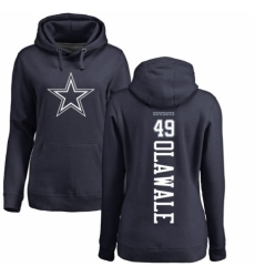 NFL Women's Nike Dallas Cowboys #49 Jamize Olawale Navy Blue Backer Pullover Hoodie