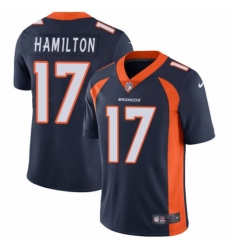 Men's Nike Denver Broncos #17 DaeSean Hamilton Navy Blue Alternate Vapor Untouchable Limited Player NFL Jersey