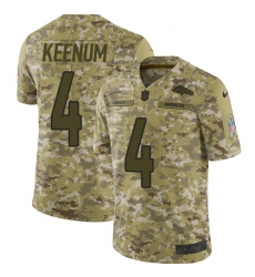 Men's Nike Denver Broncos #4 Case Keenum Limited Camo 2018 Salute to Service NFL Jersey
