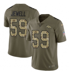 Youth Nike Denver Broncos #59 Josey Jewell Limited Olive Camo 2017 Salute to Service NFL Jersey