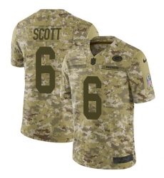Men's Nike Green Bay Packers #6 JK Scott Limited Camo 2018 Salute to Service NFL Jersey