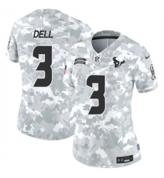 Women's Houston Texans #3 Tank Dell 2024 F.U.S.E Arctic Camo Salute To Service Limited Stitched Football Jersey(Run Small)