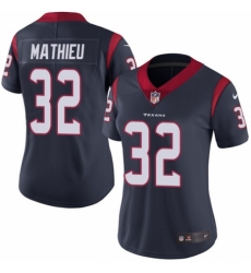 Women's Nike Houston Texans #32 Tyrann Mathieu Navy Blue Team Color Vapor Untouchable Limited Player NFL Jersey