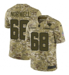 Men's Nike Jacksonville Jaguars #68 Andrew Norwell Limited Camo 2018 Salute to Service NFL Jersey