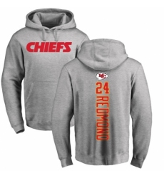 NFL Nike Kansas City Chiefs #24 Will Redmond Ash Backer Pullover Hoodie