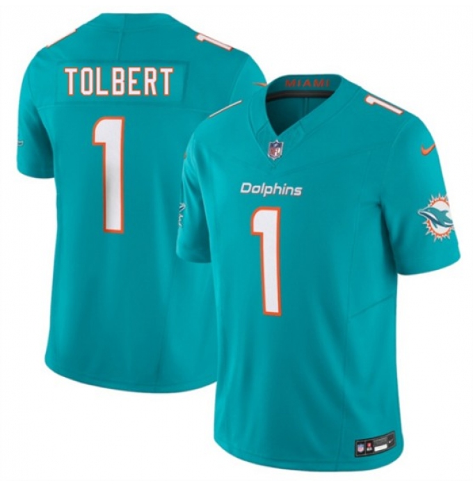 Men's Miami Dolphins #21 Marco Wilson Aqua 2026 F.U.S.E. Vapor Limited Football Stitched Jersey