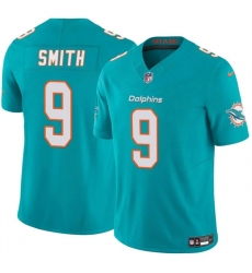 Men's Miami Dolphins #9 Jonnu Smith Aqua 2024 F.U.S.E Vapor Limited Stitched Football Jersey