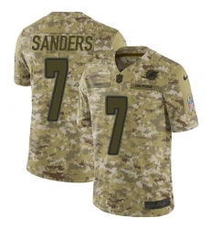 Men's Nike Miami Dolphins #7 Jason Sanders Limited Camo 2018 Salute to Service NFL Jersey