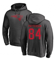 NFL Nike New England Patriots #84 Cordarrelle Patterson Ash One Color Pullover Hoodie