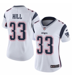 Women's Nike New England Patriots #33 Jeremy Hill White Vapor Untouchable Limited Player NFL Jersey