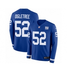 Youth Nike New York Giants #52 Alec Ogletree Limited Royal Blue Therma Long Sleeve NFL Jersey