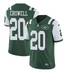 Men's Nike New York Jets #20 Isaiah Crowell Green Team Color Vapor Untouchable Limited Player NFL Jersey