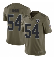 Men's Nike Oakland Raiders #54 Emmanuel Lamur Limited Olive/Camo 2017 Salute to Service NFL Jersey