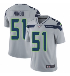 Men's Nike Seattle Seahawks #51 Barkevious Mingo Grey Alternate Vapor Untouchable Limited Player NFL Jersey
