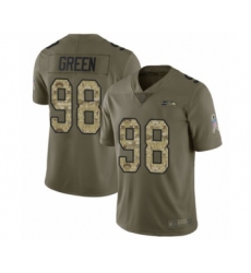 Youth Seattle Seahawks #98 Rasheem Green Limited Olive Camo 2017 Salute to Service Football Jersey