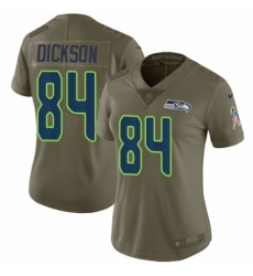 Women's Nike Seattle Seahawks #84 Ed Dickson Limited Olive 2017 Salute to Service NFL Jersey