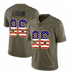 Youth Nike Tennessee Titans #96 Bennie Logan Limited Olive/USA Flag 2017 Salute to Service NFL Jersey