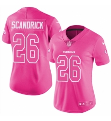 Women's Nike Washington Redskins #26 Orlando Scandrick Limited Pink Rush Fashion NFL Jersey