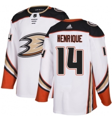 Youth Adidas Anaheim Ducks #14 Adam Henrique Authentic White Away NHL Jersey