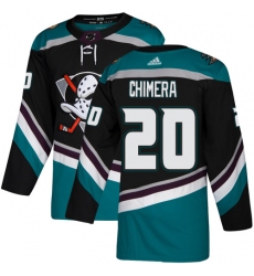 Youth Adidas Anaheim Ducks #20 Jason Chimera Authentic Black Teal Third NHL Jersey
