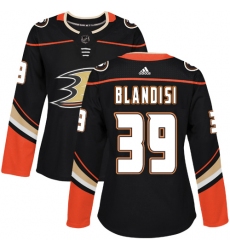 Women's Adidas Anaheim Ducks #39 Joseph Blandisi Authentic Black Home NHL Jersey